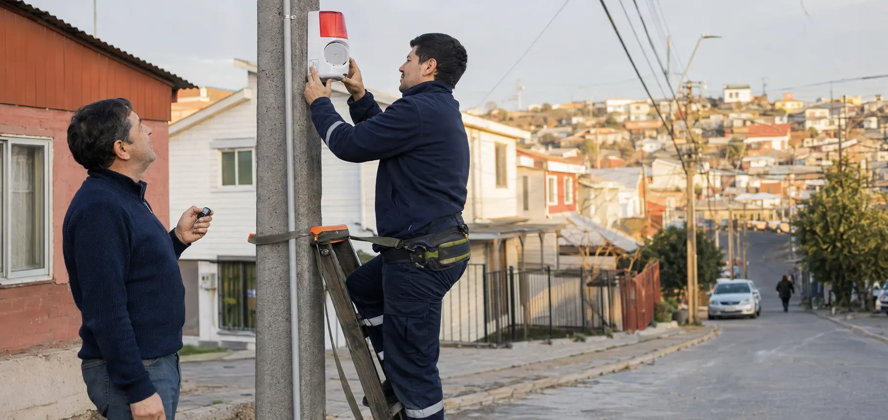Instalación profesional de alarma comunitaria