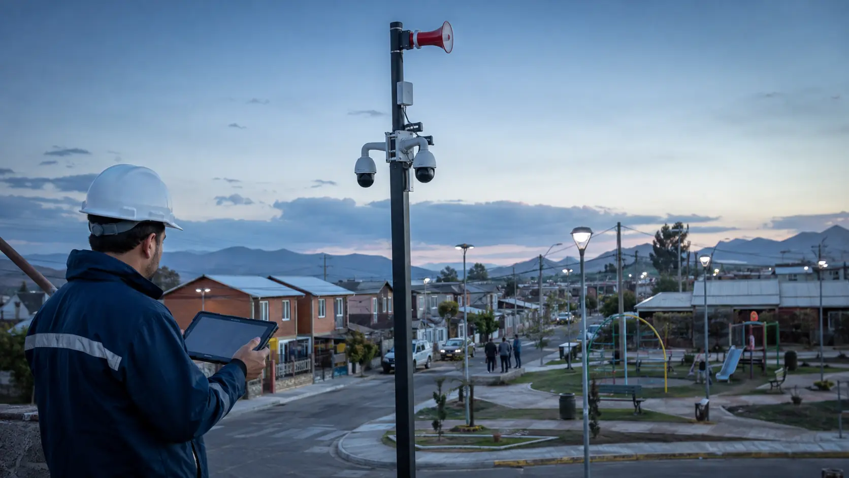 Proyecto de cámaras y alarmas comunitarias en Chile